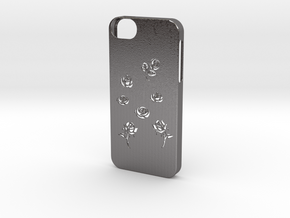 Iphone 5/5s rose case in Polished Nickel Steel