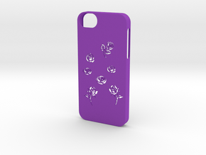 Iphone 5/5s rose case in Purple Processed Versatile Plastic