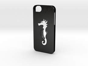 Iphone 5/5s hippocampus case in Matte Black Steel