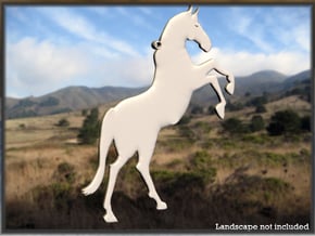 Rampant Horse in White Natural Versatile Plastic
