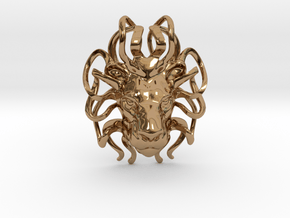 Leo Zodiac Pendant in Polished Brass