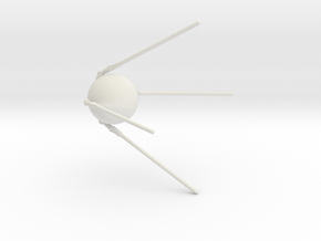 Sputnik satelite figure small model  in White Natural Versatile Plastic