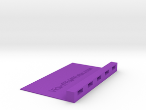 USB Device 3x5 Index Card Holder in Purple Processed Versatile Plastic