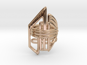 Balem's Ring2 - US-Size 12 (21.49 mm) in 14k Rose Gold Plated Brass