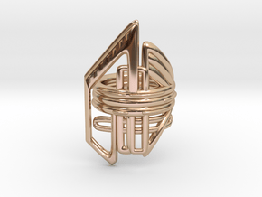 Balem's Ring2 - US-Size 10 1/2 (20.20 mm) in 14k Rose Gold Plated Brass