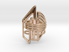 Balem's Ring2 - US-Size 9 1/2 (19.41 mm) in 14k Rose Gold Plated Brass