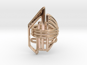 Balem's Ring2 - US-Size 9 (18.89 mm) in 14k Rose Gold Plated Brass