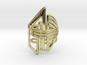 Balem's Ring2 - US-Size 8 1/2 (18.53 mm) in 18k Gold Plated Brass