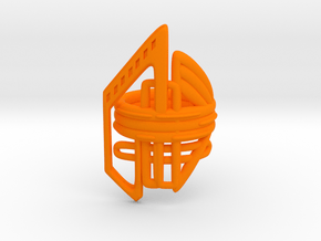 Balem's Ring2 - US-Size 11 (20.68 mm) in Orange Processed Versatile Plastic