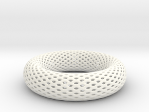 Frohr Design Bracelet Voronoi  Style in White Processed Versatile Plastic