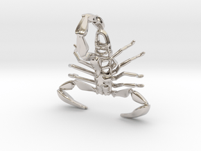 Scorpio Zodiac Pendant in Rhodium Plated Brass