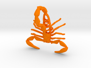 Scorpio Zodiac Pendant in Orange Processed Versatile Plastic