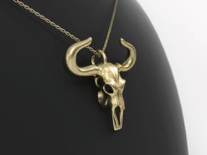 Taurus Zodiac Pendant in 14k Gold Plated Brass