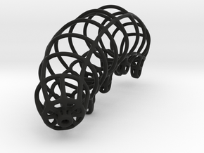 Wireframe Tardigrade in Black Natural Versatile Plastic