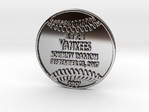 Johnny Damon in Fine Detail Polished Silver