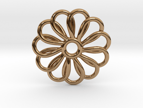 Abp01 Flower Pendant in Polished Brass
