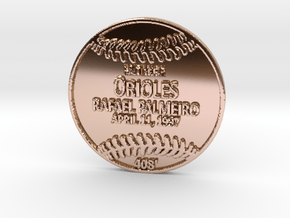 Rafael Palmeiro3 in 14k Rose Gold Plated Brass