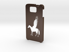 Samsung Galaxy Alpha Pegasus case  in Polished Bronze Steel
