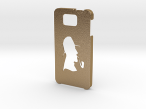 Samsung Galaxy Alpha Detective case in Polished Gold Steel