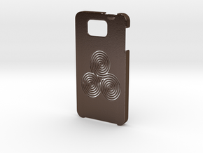 Samsung Galaxy Alpha Labyrinth case in Polished Bronze Steel