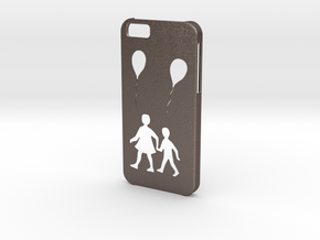 Iphone 6 Balloon case in Polished Bronzed Silver Steel