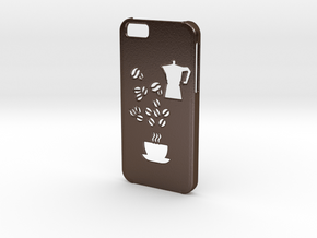 Iphone 6 Coffee case in Polished Bronze Steel