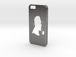 Iphone 6 Detective case in Polished Nickel Steel