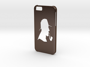 Iphone 6 Detective case in Polished Bronze Steel