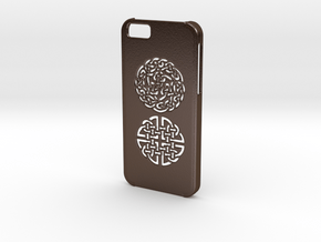 Iphone 6 Celtic case in Polished Bronze Steel