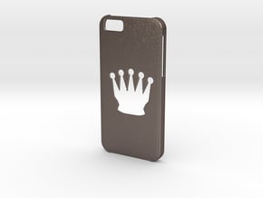 Iphone 6 Chess queen case in Polished Bronzed Silver Steel
