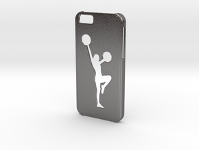 Iphone 6 Cheerleader case in Polished Nickel Steel