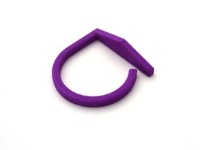 Adjustable ring. Basic model 11. in Purple Processed Versatile Plastic