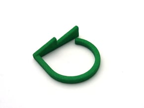 Adjustable ring. Basic model 14. in Green Processed Versatile Plastic