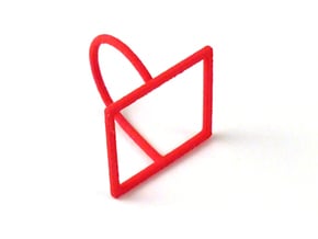 Square ring shape. in Red Processed Versatile Plastic