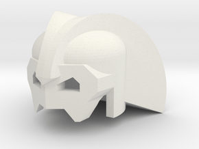 Robohelmet: Dark Hood in White Natural Versatile Plastic