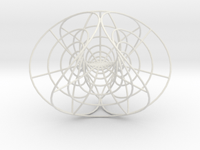 Enneper's Mesh, large, 1.5 mm wires in White Natural Versatile Plastic