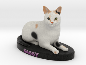 Custom Cat Figurine - Sassy in Full Color Sandstone