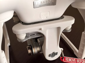 Phantom 3 Gimbal Clamp with Lens Cap in White Natural Versatile Plastic