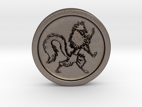 Resident Evil 2: Wolf medal in Polished Bronzed Silver Steel