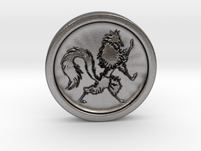 Resident Evil 2: Wolf medal in Polished Nickel Steel