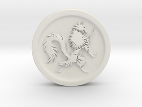 Resident Evil 2: Wolf medal in White Natural Versatile Plastic