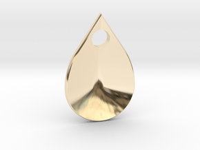 dragon scale droplet in 14K Yellow Gold