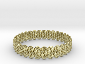 Wicker Pattern Bracelet Size 1 in 18k Gold