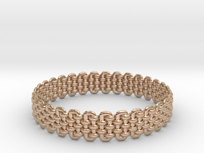Wicker Pattern Bracelet Size 1 in 14k Rose Gold