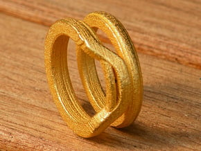 Balem's Ring1 - US-Size 8 (18.19 mm) in Polished Gold Steel