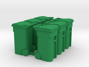 Trash Cart (6) Closed- 'O' 48:1 Scale in Green Processed Versatile Plastic