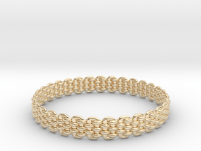 Wicker Pattern Bracelet Size 8 or USA Medium Size in 14K Yellow Gold