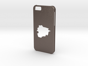 Iphone 6 Case Andorra in Polished Bronzed Silver Steel