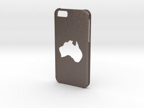 Iphone 6 Australia Case in Polished Bronzed Silver Steel