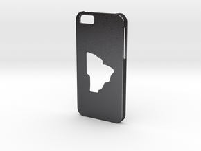 Iphone 6 Brazil Case in Polished and Bronzed Black Steel